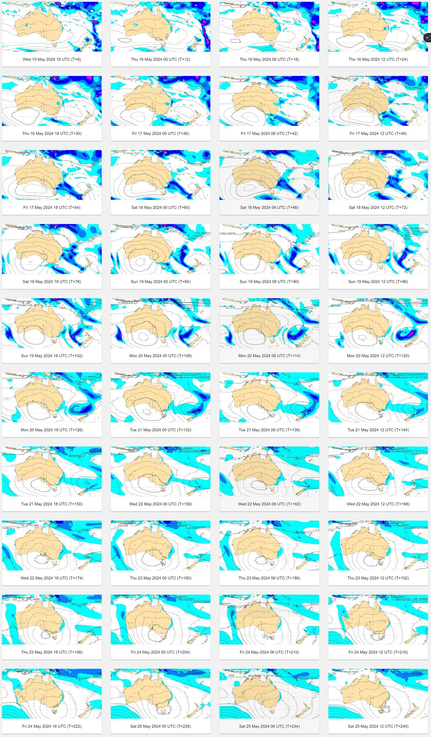 Qld & nsw 7 day rainfall forecasts 5