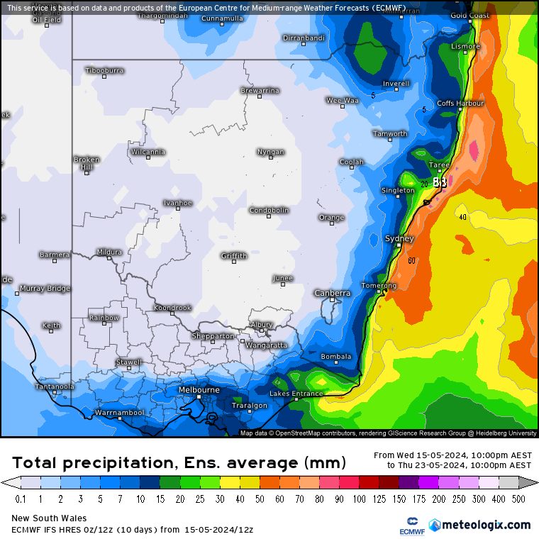 Qld & nsw 7 day rainfall forecasts 3
